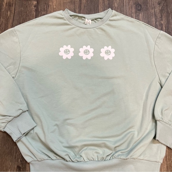 Girls Mint Sweatshirt Top Pull On Size 10/12 - Picture 7 of 10